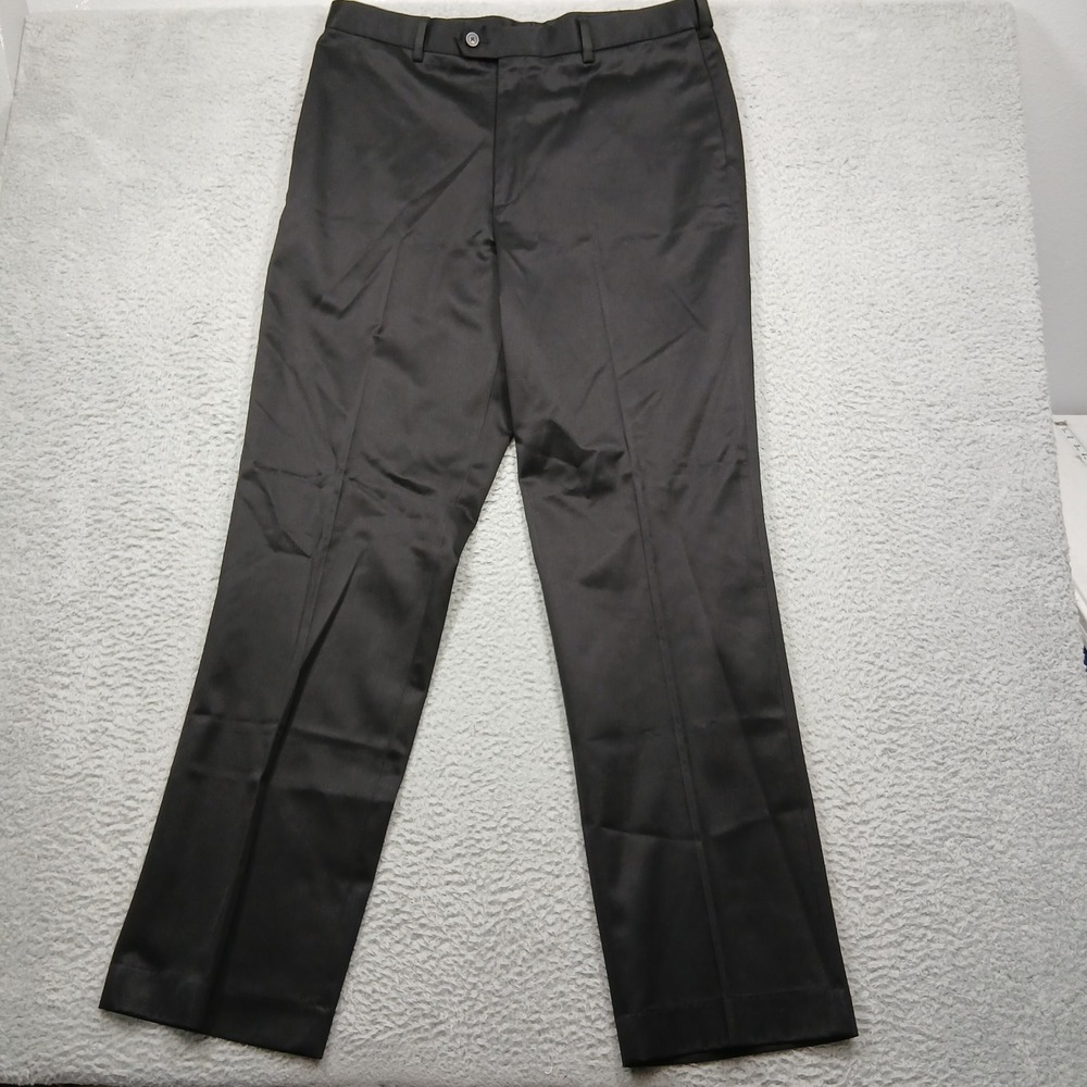 Perry Ellis Portfolio Dress Pants Men's 36x34 Black‎ No Iron Twill NWT